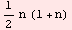1/2 n (1 + n)