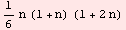 1/6 n (1 + n) (1 + 2 n)
